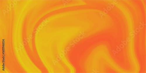 Bright and hot abstract background vector illustration with fiery orange and yellow flowing waves