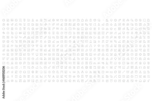 Dense arrangement of random characters isolated on white background, resembling a chaotic script or code, creating an abstract and unreadable text pattern