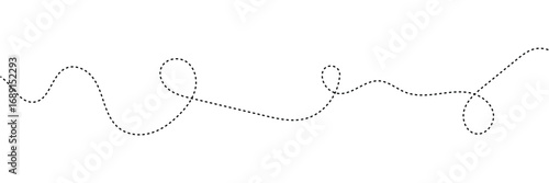 Long dashed hand drawn squiggle, Long squiggle dashed, loopy line vector icon isolated on transparent background in eps 10.