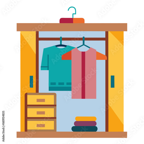 set of furniture and wardrobe