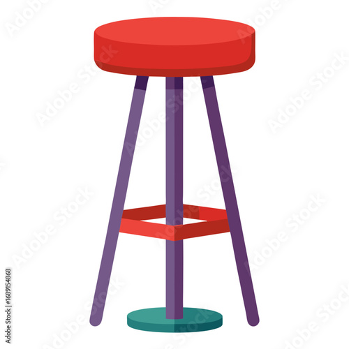 red plastic chair isolated