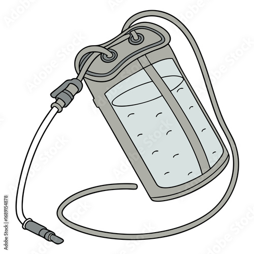 Gray Hydration Pack Illustration
