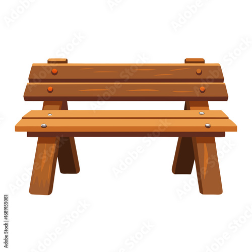 wooden park bench