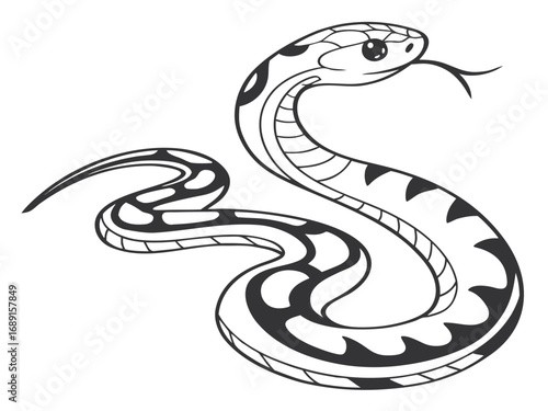 vector illustration of a snake