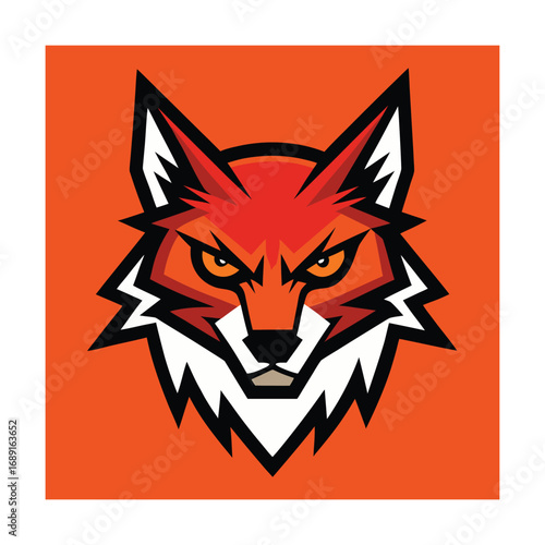 Fierce Fox Head Logo With Sharp Features animal face