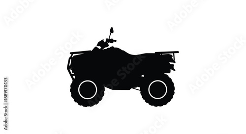 a four wheeler silhouette on white background