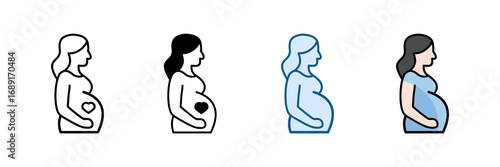 Prenatal Icon Set Multiple Style Collection