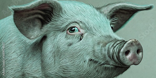 beautiful pig	