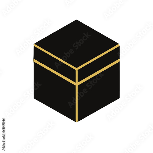 Vector art of kaaba, the holiest shrine in islam