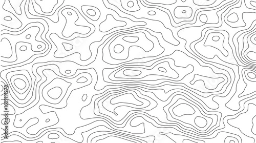 Topography vector terrain mapping with explorer grid layout and abstract elevation contour lines, clean white background for adventure, hiking, travel, and modern design projects