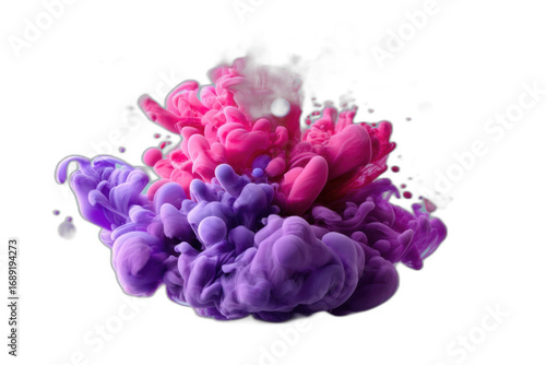 Abstract Ink in Fluid Motion, Isolated Background