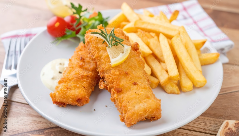 Crispy Cod Fish and Chips Crispy Cod Fish and Chips