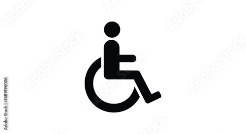 a person using wheelchair icon symbol for accessibility