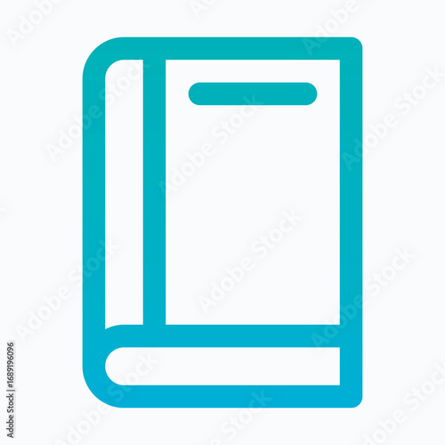  Product Catalog Book Ecommerce Isolated Vector Lineal gradient Style Icon