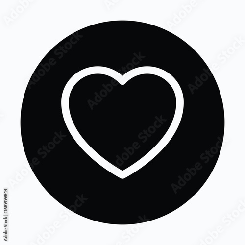 Heart isolated vector Circular style icon