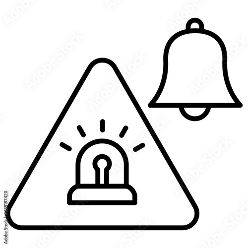 Emergency Notification Outline Icon