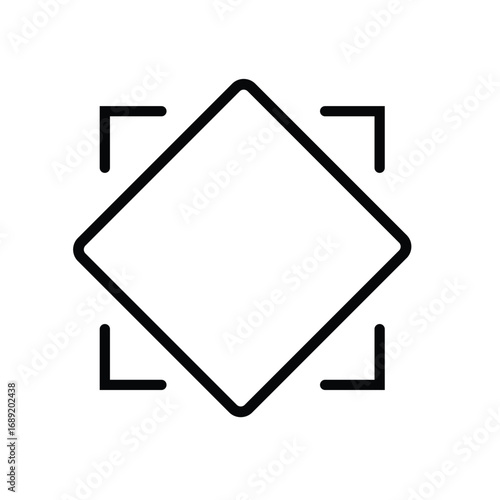 Square style crosshair target icon in black. Simple aim symbol with clean lines, isolated on white background. Minimalist design ideal for apps, UI, gaming, and graphic use.
