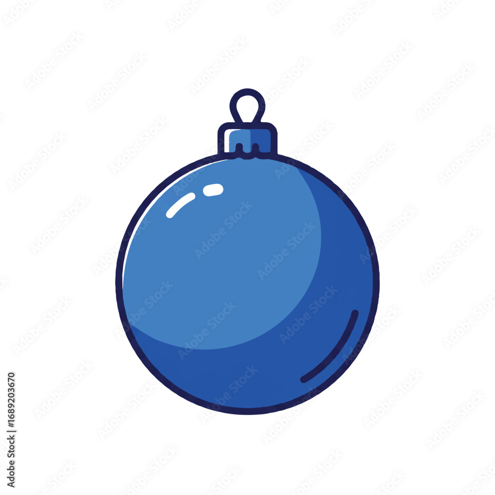 Obraz premium Blue christmas ornament hanging, sparkling, ready to decorate a tree during the holiday season, evoking a festive and joyful mood.