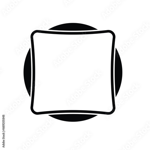 Square style crosshair target icon in black. Simple aim symbol with clean lines, isolated on white background. Minimalist design ideal for apps, UI, gaming, and graphic use.