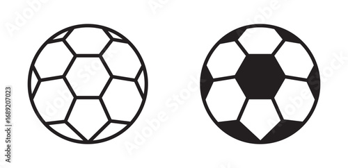 Football or soccer ball flat vector icon