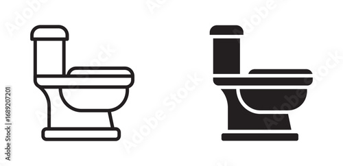 toilet bowl  vector icon set, washroom  icons. 