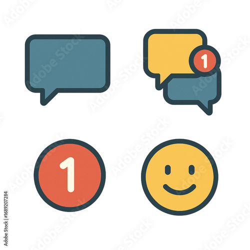 Chat Notification Icon Set
