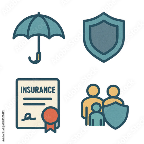 Insurance and Protection Icons