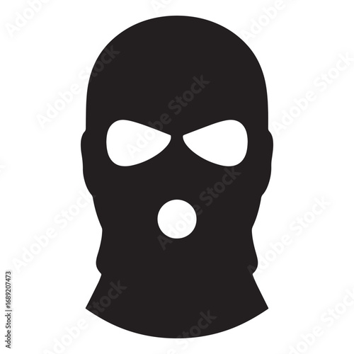 Ski mask silhouette vector icon