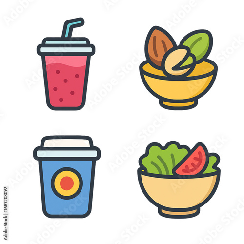 Healthy Food Icon Set