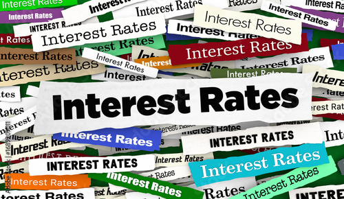 Interest Rates News Headlines Mortgage Borrow Loan 3d Illustration