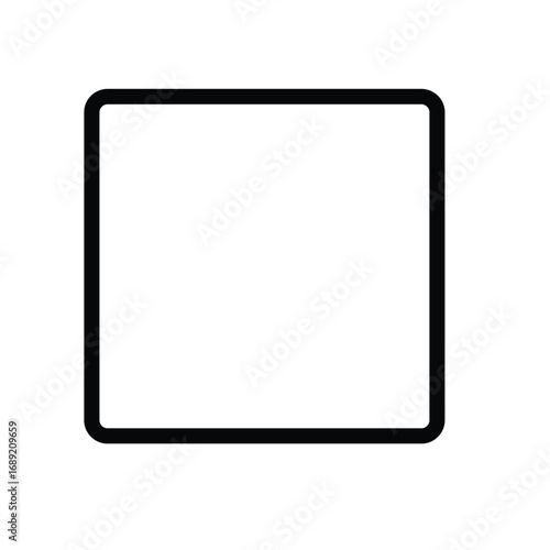 Square style crosshair target icon in black. Simple aim symbol with clean lines, isolated on white background. Minimalist design ideal for apps, UI, gaming, and graphic use.