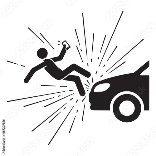 Accident icon vector illustration