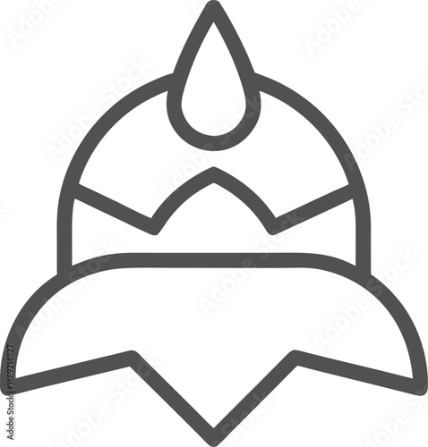 Grayness outline icon vector on white background 