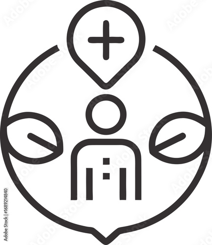 Life outline icon vector on white background 