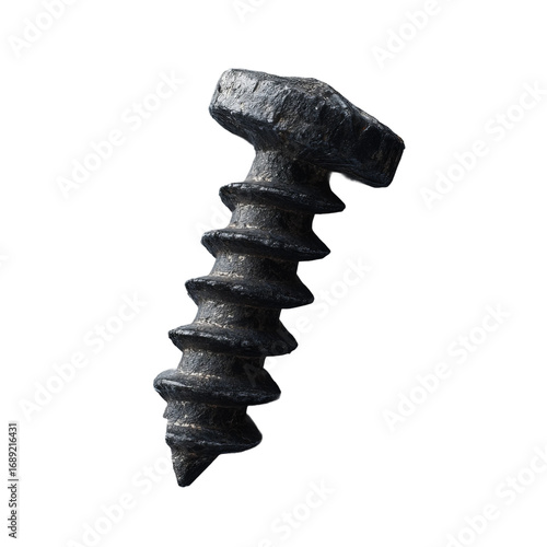 construction hardware nail and screw isolated on white
