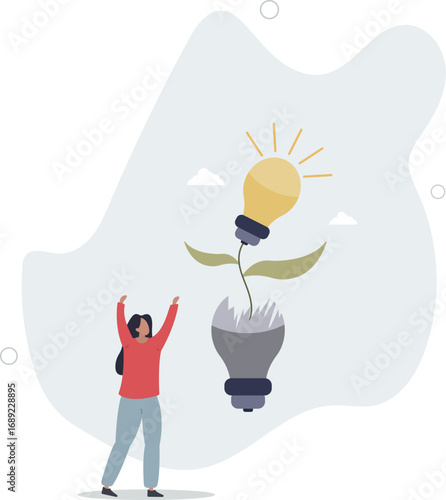Fail to success, aspiration and effort to invent new innovation, learn from mistake or motivation to success.life and employment of people.