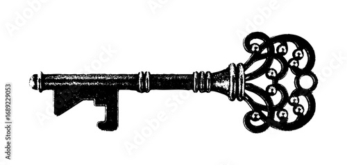 vector vintage key sketch design