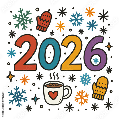 Cold Theme 2026 Illustration - Winter Frost & Icy Digital Art

