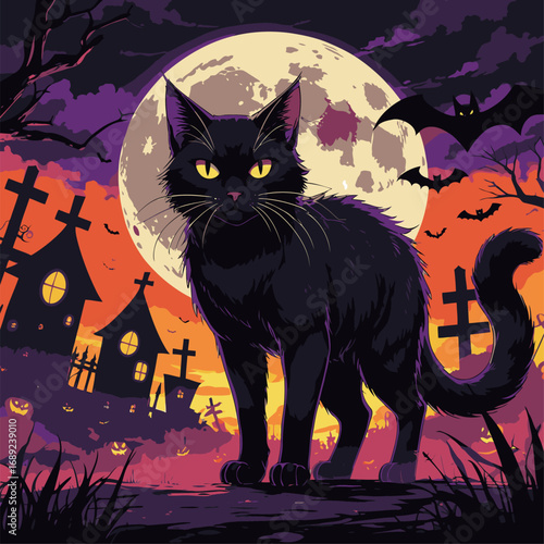 black cat hellowen