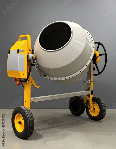 Concrete Mixer in Industrial Environment on Display