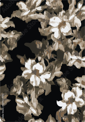 Blurry Motion Watercolor hand drawn botanical background made of meadow flowers. Blur texture. Defocused floral seamless pattern. Fashion design for textile,