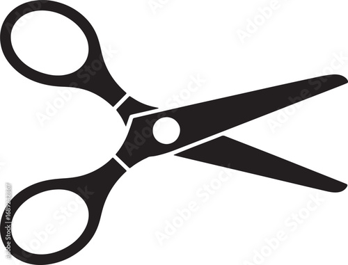 Scissors Silhouette Cutting with Precision and Sharpness on Transparent Background