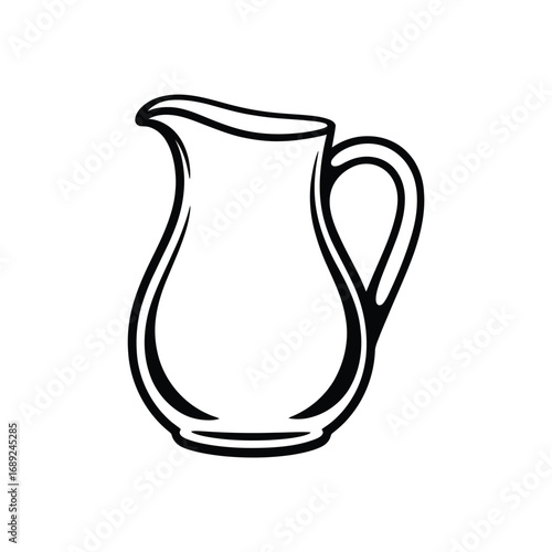 Simple line drawing of a pitcher or jug