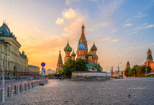 Photography Saint Basil's Cathedral and Red Square in Moscow, Russia
