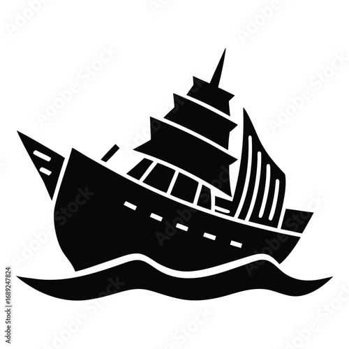 shipwreck vector icon