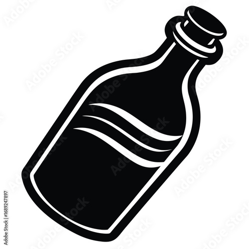 message in bottle vector icon