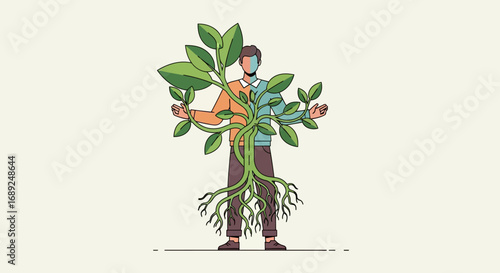 Humanity's Symbiotic Relationship with Nature A Visual Representation