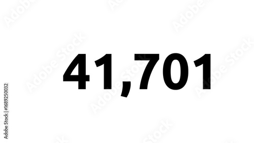 Wallpaper Mural Simple count-up animation from 0 to 100000. White, black, Green Screen background. Smooth and elegant animations that start and end gently with ease-in and ease-out transitions. 4K Motion Graphics Torontodigital.ca