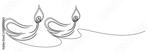 minimalist diya lamps line art clip art preview