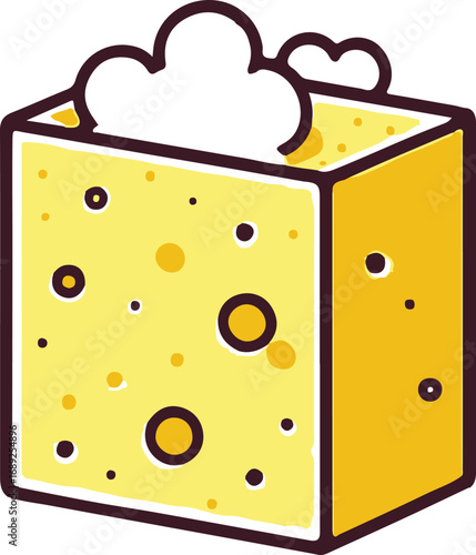 sponge for washing or cleaning